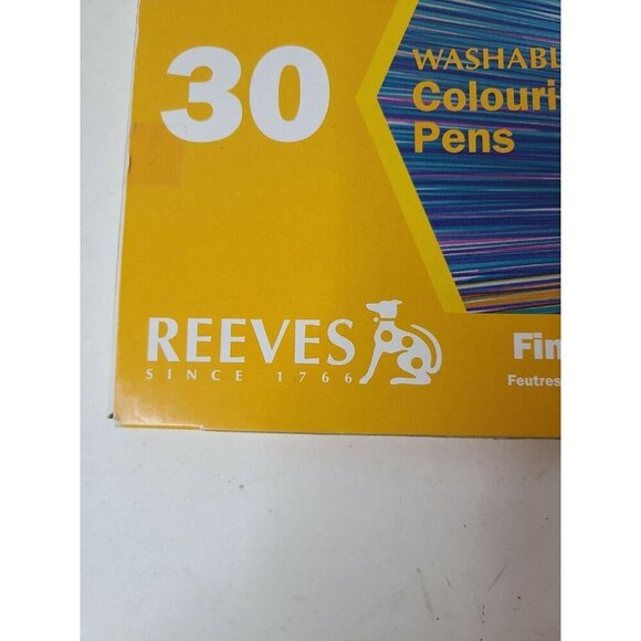 Reeves 30 Count Fine Line Washable Coloring Pens Stay Wet Tip Art Color Drawing - Picture 3 of 5